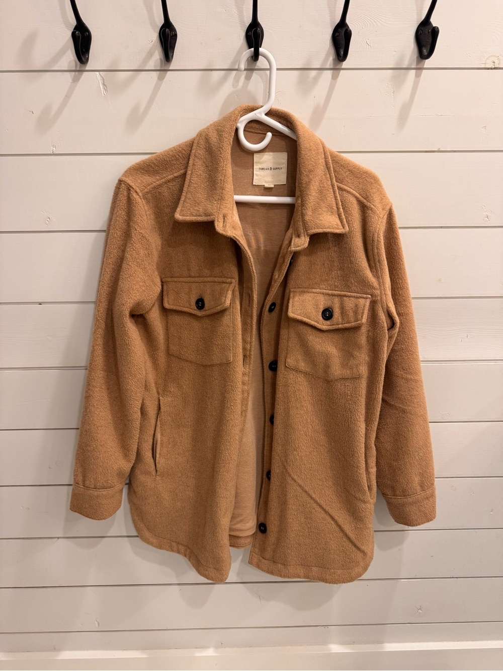 Thread & Supply Camel Tan Lightweight Shacket Jacket
